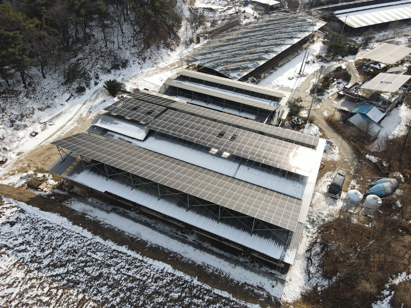 경북 영주시 축사형 태양광 시공사례